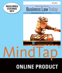 Cover image: MindTap Business Law for Miller's Business Law Today, Comprehensive, 11th Edition, [Instant Access], 1 term (6 months) 11th edition 9781305645714