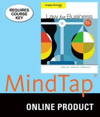 Cover image: MindTap Business Law for Ashcroft/Ashcroft/Patterson's Cengage Advantage Books: Law for Business, 19th Edition, [Instant Access], 1 term (6 months) 19th edition 9781305655300