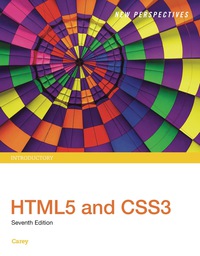 Cover image: New Perspectives HTML5 and CSS3: Introductory 7th edition 9781305979550