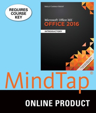 Cover image: MindTap Computing for Vermaat/Freund/Hoisington/Schmieder/Last/Pratt/Sebok/Starks' Shelly Cashman Series Microsoft Office 365 & Office 2016: Introductory, 1st Edition, [Instant Access], 1 term (6 months) 1st edition 9781305870444