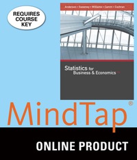 Cover image: MindTap Business Statistics for Anderson/Sweeney/Williams/Camm/Cochran's Statistics for Business & Economics, 13th Edition, [Instant Access], 1 term (6 months) 13th edition 9781305948037