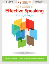 Cover image: MindTap Speech for Verderber/Verderber/Sellnow's The Challenge of Effective Speaking in a Digital Age, 17th Edition, [Instant Access], 1 term (6 months) 17th edition 9781305948242