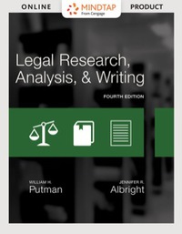 Cover image: MindTap Paralegal for Putman/Albright's Legal Research, Analysis, and Writing 4th edition 9781305948396