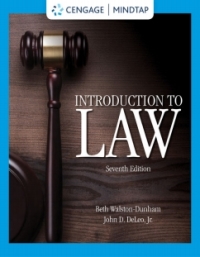 Cover image: MindTap for Walston-Dunham's Introduction to Law 7th edition 9781305948662