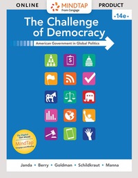 Cover image: MindTap Political Science for Janda/Berry/Goldman/Schildkraut's The Challenge of Democracy: American Government in Global Politics 14th edition 9781305955233