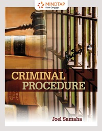 Cover image: MindTap Criminal Justice for Samaha's Criminal Procedure 10th edition 9781305969056
