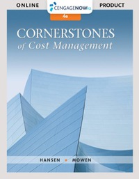 Cover image: CengageNOWv2 for Hansen/Mowen’s Cornerstones of Cost Management 4th edition 9781305970762