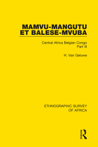 Imagen de portada: Mamvu-Mangutu et Balese-Mvuba 1st edition 9781138241985