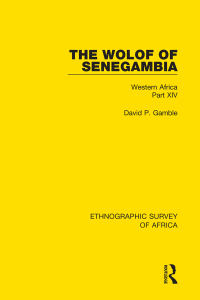 Cover image: The Wolof of Senegambia 1st edition 9781138240810