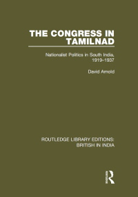 Imagen de portada: The Congress in Tamilnad 1st edition 9781138240186