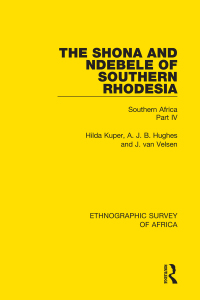 Imagen de portada: The Shona and Ndebele of Southern Rhodesia 1st edition 9781138234635