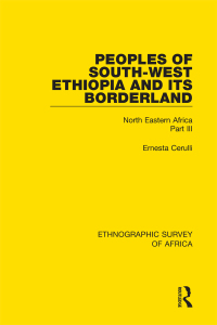 Imagen de portada: Peoples of South-West Ethiopia and Its Borderland 1st edition 9781138234109