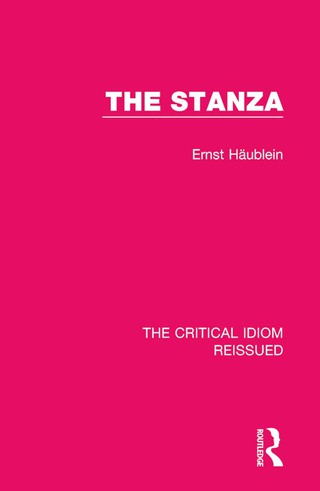 Imagen de portada: The Stanza 1st edition 9781138233140