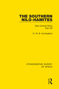 Cover image: The Southern Nilo-Hamites 1st edition 9781138232181