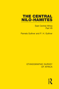 Cover image: The Central Nilo-Hamites 1st edition 9781138232150