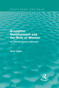 Imagen de portada: Routledge Revivals: Economic Development and the Role of Women (1989) 1st edition 9781138230842