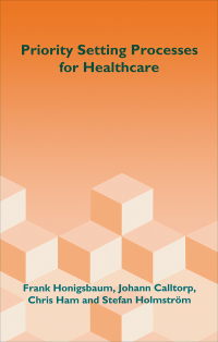 Cover image: Priority Setting Processes for Healthcare 1st edition 9781857750331