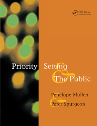 Imagen de portada: Priority Setting and the Public 1st edition 9781857752977