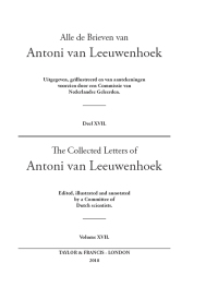 表紙画像: The Collected Letters of Antoni Van Leeuwenhoek - Volume 17 1st edition 9780415586429