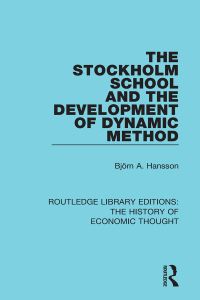 表紙画像: The Stockholm School and the Development of Dynamic Method 1st edition 9781138230200