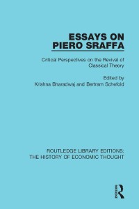 Cover image: Essays on Piero Sraffa 1st edition 9781138230118