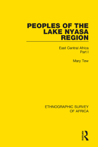 Cover image: Peoples of the Lake Nyasa Region 1st edition 9781138229181