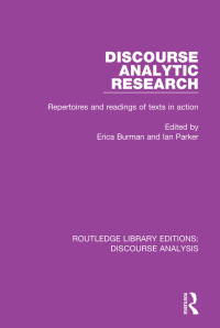 صورة الغلاف: Discourse Analytic Research 1st edition 9781138224193
