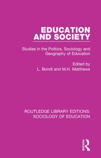 Cover image: Education and Society 1st edition 9781138220676