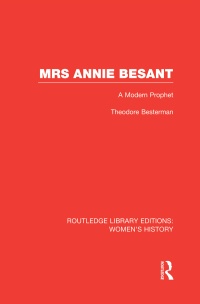 Imagen de portada: Mrs Annie Besant 1st edition 9780415630986