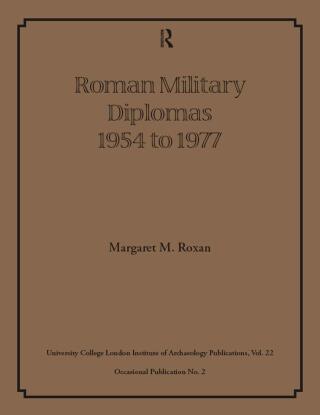 Cover image: Roman Military Diplomas 1954 to 1977 1st edition 9781138404762