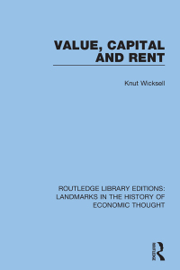 表紙画像: Value, Capital and Rent 1st edition 9781138218109