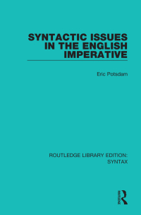 صورة الغلاف: Syntactic Issues in the English Imperative 1st edition 9781138213845