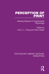 Cover image: Perception of Print 1st edition 9781138210783