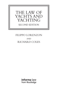 صورة الغلاف: The Law of Yachts & Yachting 2nd edition 9781138209923