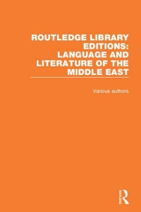 Cover image: Routledge Library Editions: Language and Literature of the Middle East 1st edition 9781138682979