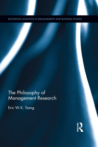 Cover image: The Philosophy of Management Research 1st edition 9781138902572
