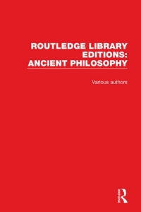 Imagen de portada: Routledge Library Editions: Ancient Philosophy 1st edition 9781138200630