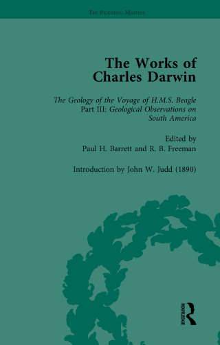 表紙画像: The Works of Charles Darwin: v. 9: Geological Observations on South America (1846) (with the Critical Introduction by J.W. Judd, 1890) 1st edition 9781851962099