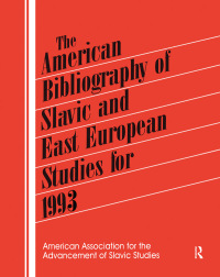 Imagen de portada: The American Bibliography of Slavic and East European Studies 1st edition 9781563247507
