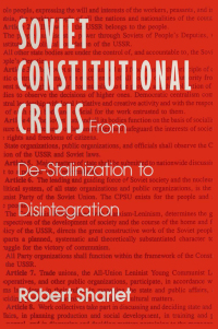 Cover image: Soviet Constitutional Crisis 1st edition 9781563240645