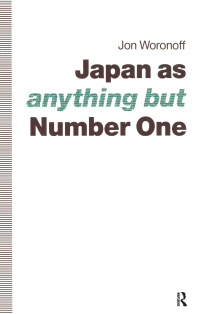 Cover image: Japan as (Anything but) Number One 1st edition 9780873328739