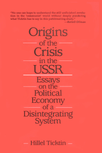 Titelbild: Origins of the Crisis in the U.S.S.R. 1st edition 9780873328616