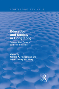 Imagen de portada: Education and Society in Hong Kong 1st edition 9781138896741