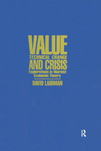 Imagen de portada: Value, Technical Change and Crisis 1st edition 9780873327350