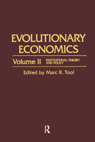 صورة الغلاف: Evolutionary Economics 1st edition 9780873324830