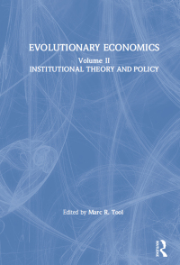 Cover image: Evolutionary Economics: v. 2 1st edition 9780873324823