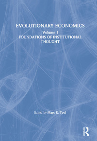 Cover image: Evolutionary Economics: v. 1 1st edition 9780873324816