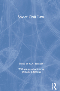 Cover image: Soviet Civil Law 1st edition 9780873324298