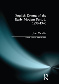 Omslagafbeelding: English Drama of the Early Modern Period 1890-1940 1st edition 9780582067394