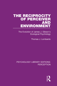 Imagen de portada: The Reciprocity of Perceiver and Environment 1st edition 9781138200500